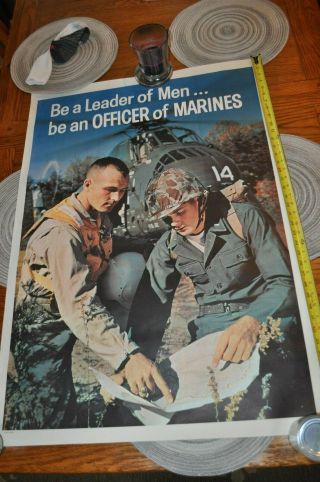 Antique Vietnam War Era Us Marine Corps Recruiting Poster Mccandlish