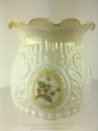 Glass Oil Lamp Shade - Vintage - For A Oil Lamp or Converted Lamp 6