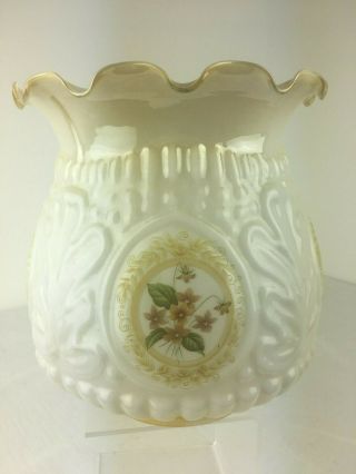 Glass Oil Lamp Shade - Vintage - For A Oil Lamp or Converted Lamp 7