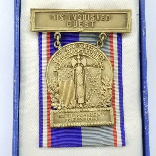 Battle Of Gettysburg 75th Anniversary Reunion Medal / Ribbon