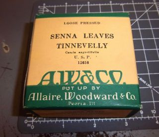 Vintage Allaire Woodward Senna Leaves Tinnevelly 1900s Pharmacy