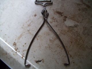 Vintage Ice Block Carrying Tongs - Hygienic Artificial Ice Co.  Advertising