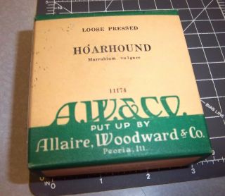 Vintage Allaire Woodward & Co,  Hoarhound,  1900s Pharmacy