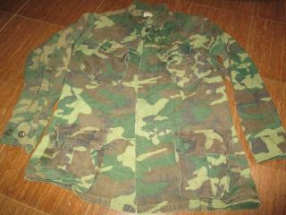 1969 Vietnam War Erdl Brown Rip - Stop Camo Jacket Size M - R,  Very Good