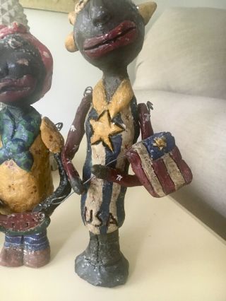 Primitive Paper Mache Miss USA W Flag by Erikascupboard 3