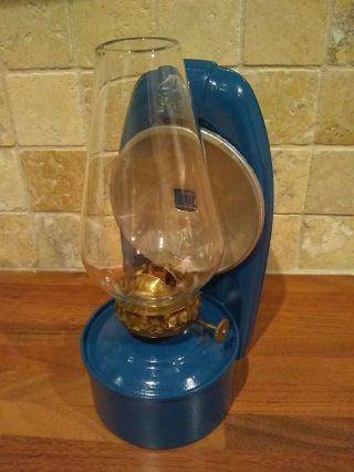 Vintage Wall Mounted Oil Lamp Blue
