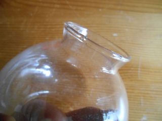 Vintage Clear Glass Caravan Boat Gas Light Shade Only