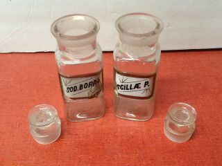 TWO ANTIQUE W.  T.  CO.  LABEL UNDER GLASS APOTHECARY (Pharmacy) BOTTLES 4