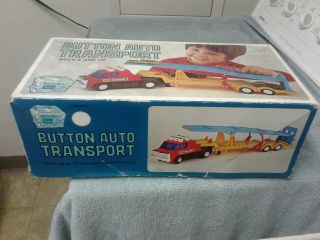 Vintage Sears Big Toy Box Button Auto Transport In Orginal Box