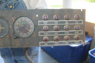 Vintage 1940 ' s WWII Era Kollsman Instrument Airpalne Gauges Panel Gas Oil Sign 5