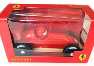 Vintage My First Ferrari Pull Toy Laquered Hard Wood Car Rare