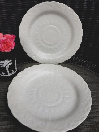 Pair Antique Wedgwood Creamware 19th Century Plates 2