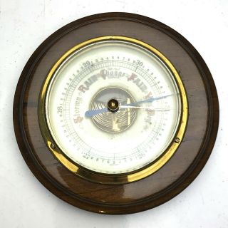Antique German Barometer Weather Machine Measure - German - Real Wood