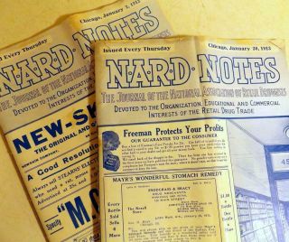 2 National Retail Druggist Magazines Advertisements & Current Issues 1913