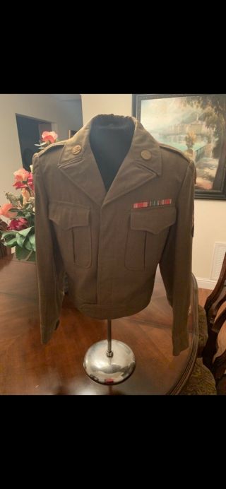WW2 3RD ARMY PATTON BATTLE OF THE BULGE ARTILLERY US ARMY JACKET 4th Division 3