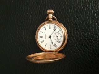 Antique A.  W.  W.  Co Waltham 14k Gold Doubled Cased Pocket Watch Hunting