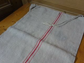 Antique European Feed Sack GRAIN SACK Red Stripe 9488 3