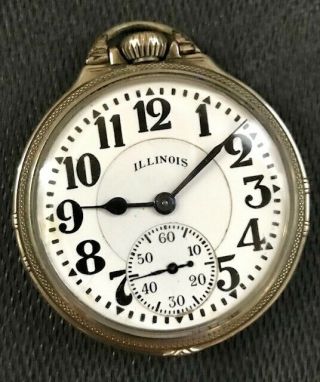 Illinois Bunn Special 60 Hour Elinvar 161a 21 Jewel Antique Pocket Watch