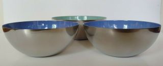Cathrineholm Enamel & Stainless Bowls Green & Blue Danish Scan Modern Norway 7