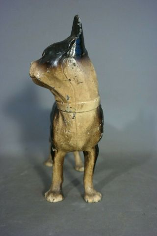 Antique ART DECO Era HUBLEY Old CAST IRON Dog BOSTON TERRIER Statue DOORSTOP 5