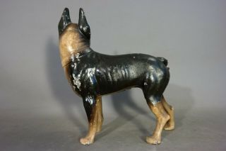 Antique ART DECO Era HUBLEY Old CAST IRON Dog BOSTON TERRIER Statue DOORSTOP 6