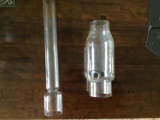 2 X Oil Lamp Chimney Shade Funnels - Fireproof Glass
