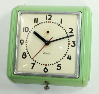 Westclox Green Dunbar Model S5 - C Electric Kitchen Wall Clock - Tb595