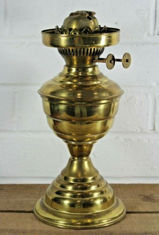 Antique Duplex Double Wick / Burner Brass Oil Lamp