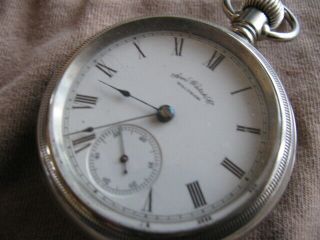 Antique 1887 Waltham 18s 15 Jewels Pocket Watch - Frosted Movement - Running