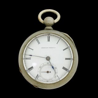 Post - Civil War Waltham Wm.  Ellery Key Wind 18 Size Pocket Watch Runs