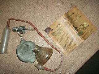 Collectible Vintage / Antique Pineoleum Nebulizer Kit With Pamphlet - Very Rare