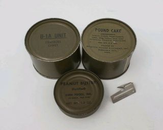 1971 C Ration Vietnam War Variety Pack - W/ P - 38 Can Opener - Mci