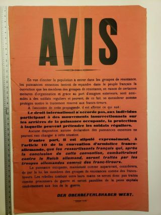 1944 Wwii Vichy Gov 