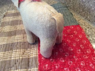 Folk Art Lamb,  Sheep 5 1/2” Primitive Stuffed Rag Doll,  Artist Made 3