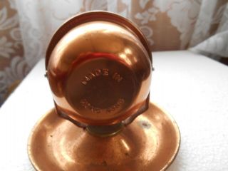 Vintage Retro Small Copper 3 Way Oil Lamp Hong Kong Brand & Frilly Top Chimney 4