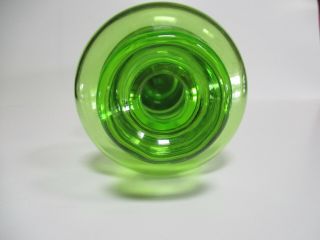 Mid Century Mod Greenwich Flint Tom Connally Art Glass Bottle Green Vase 3