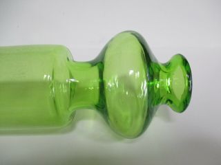 Mid Century Mod Greenwich Flint Tom Connally Art Glass Bottle Green Vase 5