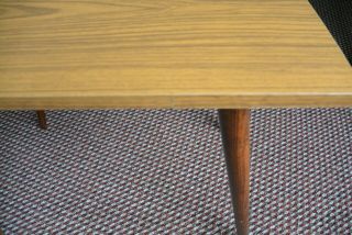 Great Retro Mid - century table with wooden dansette legs and formica top 3