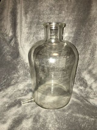 Vintage Large Pyrex Apothecary Glass Bottle /jar - Science Lab Chemistry Spout