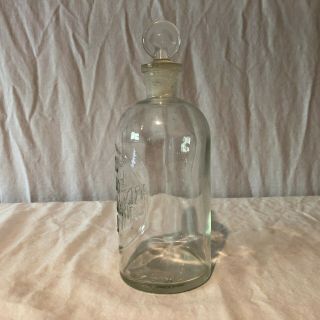 Vintage Con Acid Hydrochloric HCI Bottle with Stopper Apothecary Medicine 4