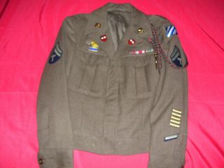Wwii 3rd Division Uniform,  Cap,  Dis,  Citation,  Letters & Photo