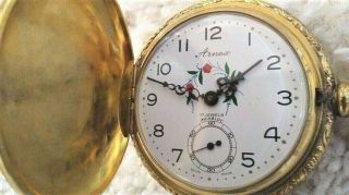 ARNEX Pocket Watch.  17 Jewels Incabloc.  Vintage. 2