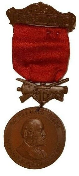 1905 Gar 39th Encampment Ribbon Badge Medal Robert Woods