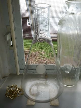 Vintage PYREX 750ml Lab Glass Reaction Storage Bottle Flask Vessel Apothecary 3