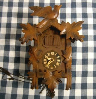 Vintage Regula Black Forest West Germany Hand Carved Cuckoo Clock