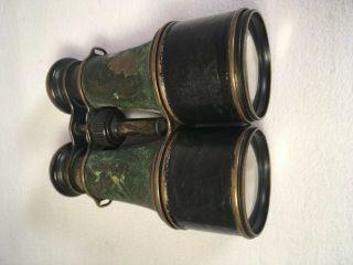 Vintage Riggs & Bro Civil War Brass Binoculars Made In Philadelphia Usa Military