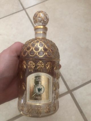 Guerlain vintage perfume bottle Eau d.  cologne Imperial with gold on bottle 250m 2