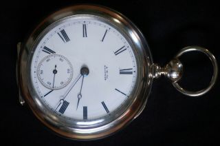 1882 Waltham 18s 11j Gr.  Wm.  Ellery Model 1877 Adjusted Key Wind/set Pocket Watch