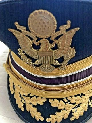 Us Army Medical Field Grade Dress Hat Blue/ Luxenberg Ny.