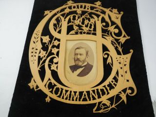 Gar Grand Army Of The Republic Wood Carved Photo Frame With Ulysses S.  Grant